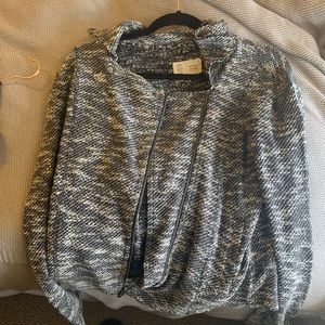 Zip up knit sweater